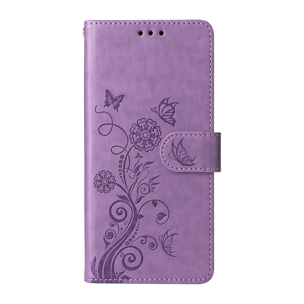 Flowery knížkové pouzdro Honor 400 Smart 5G/4G/Honor X7d - fialové