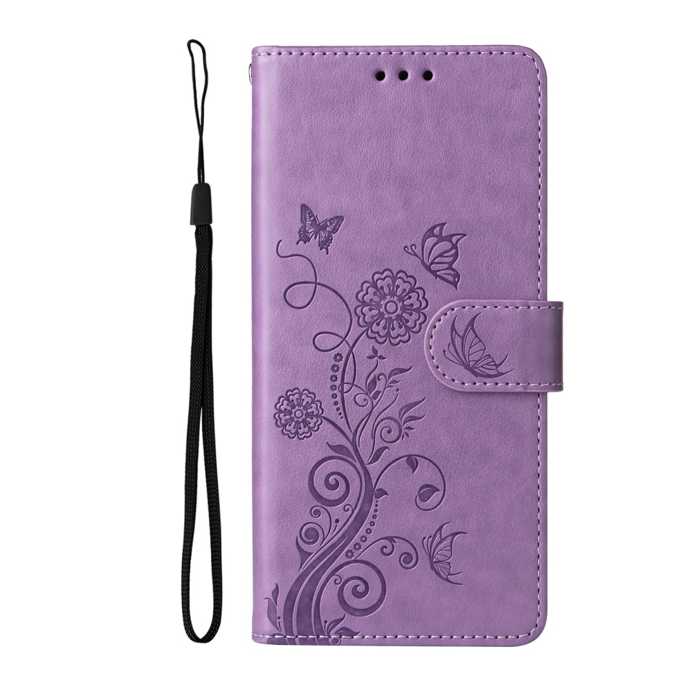 Flowery knížkové pouzdro na mobil Xiaomi 17T - fialové