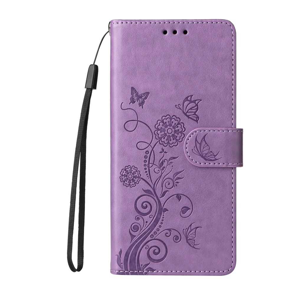 Flowery knížkové pouzdro na mobil Xiaomi 17T - fialové