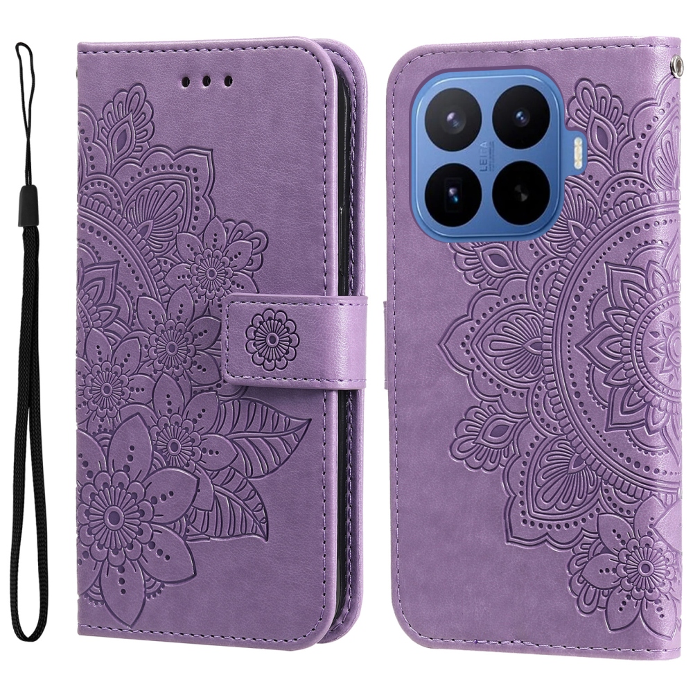 Flowery knížkové pouzdro na mobil Xiaomi 17T Pro - fialové