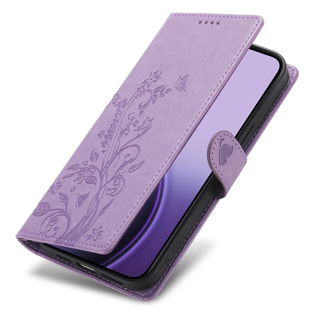 Flowery knížkové pouzdro na Samsung Galaxy A37 5G - fialové