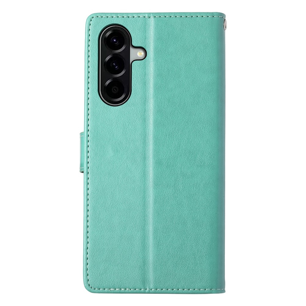 Flowery knížkové pouzdro na Samsung Galaxy A37 5G - modrozelené