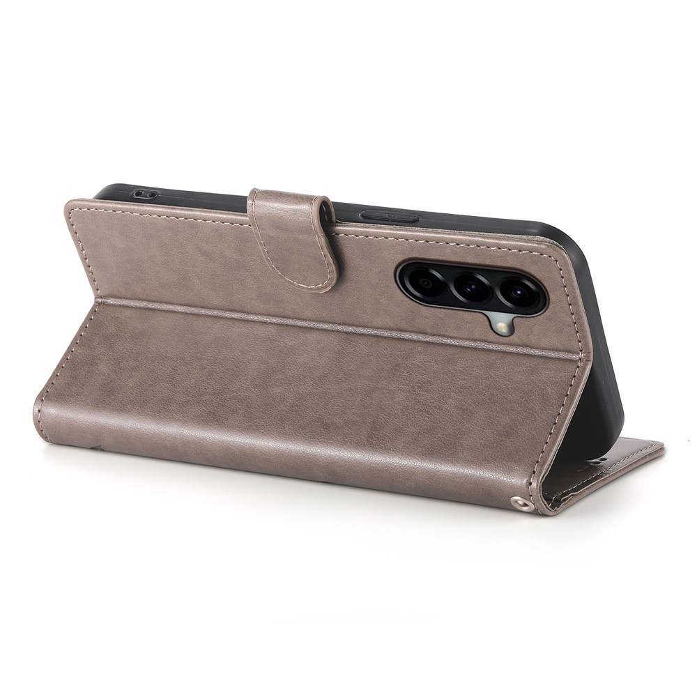 Flowery knížkové pouzdro na Samsung Galaxy A37 5G - šedé