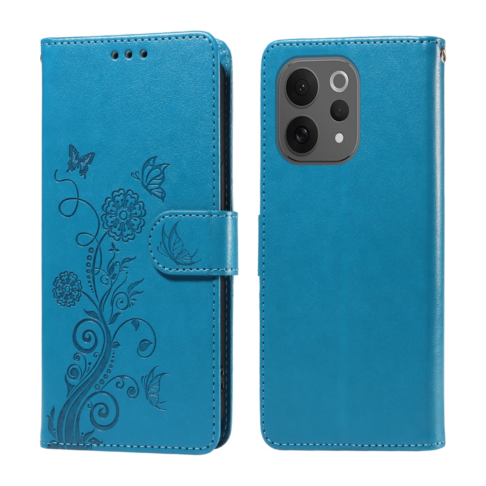 Flowery knížkové pouzdro na Vivo V70 5G - modré