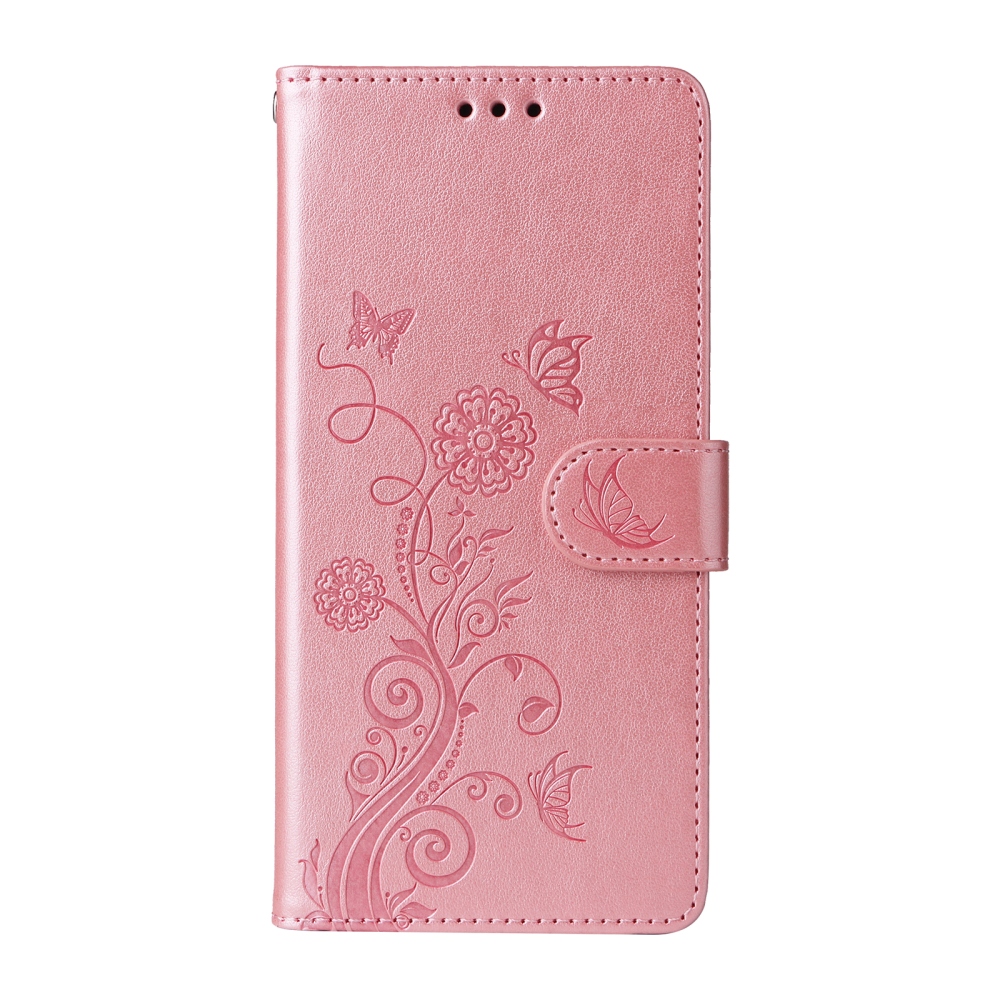 Flowery knížkové pouzdro na Vivo V70 5G - růžové