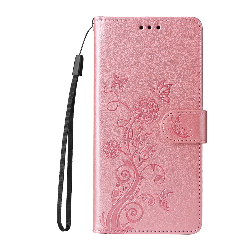 Flowery knížkové pouzdro na Vivo V70 5G - růžové