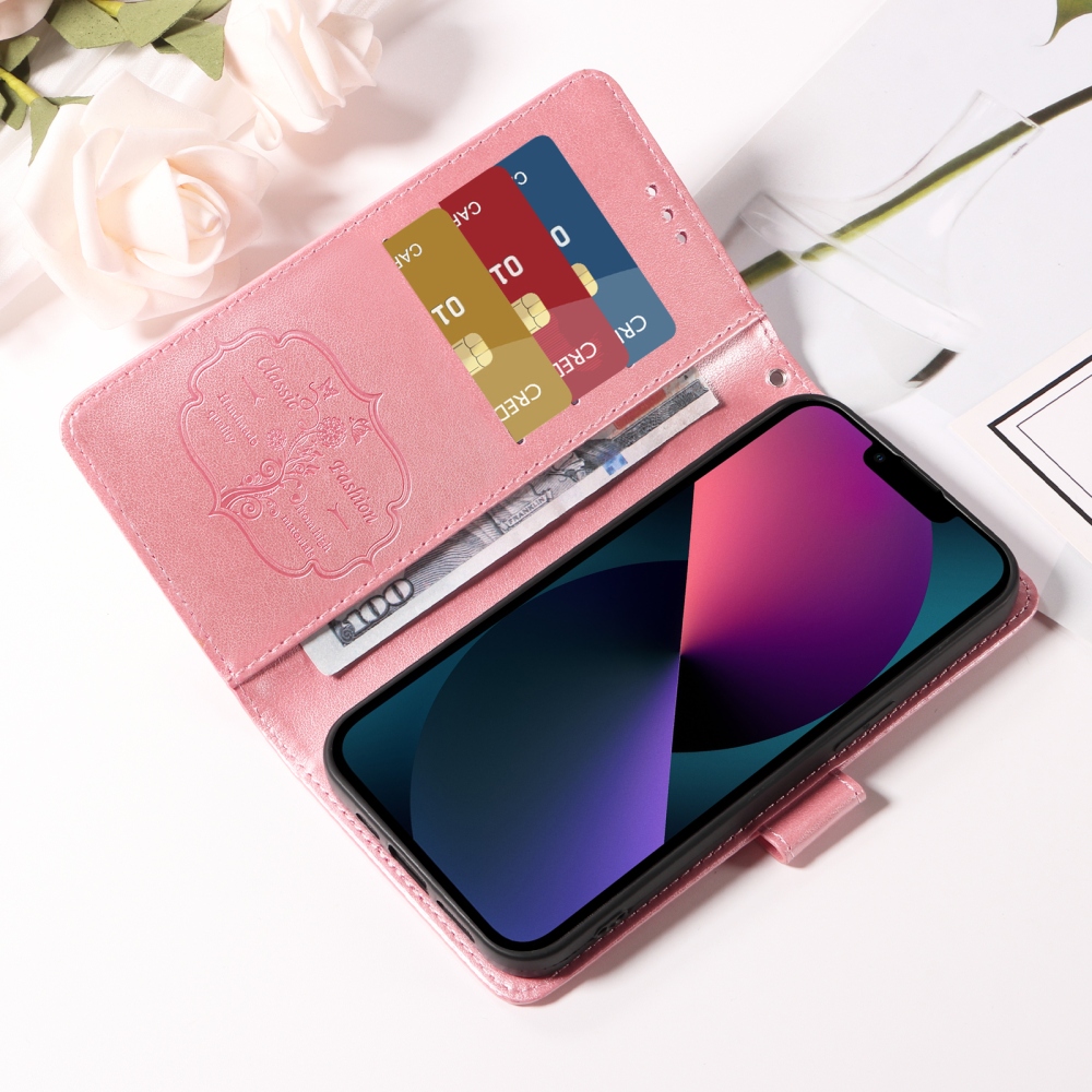 Flowery knížkové pouzdro na Vivo V70 FE 5G - růžové