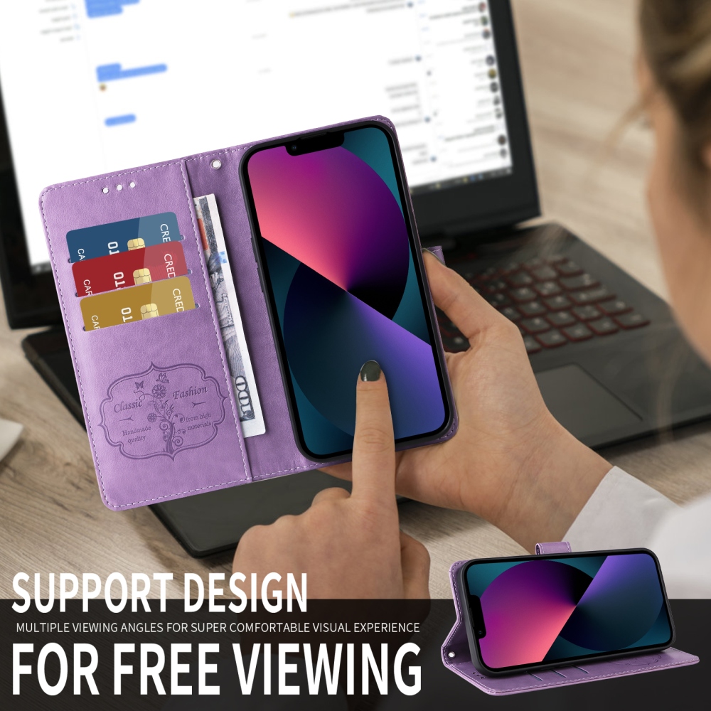 Flowery knížkové pouzdro na Xiaomi Poco F8 Ultra 5G - fialové