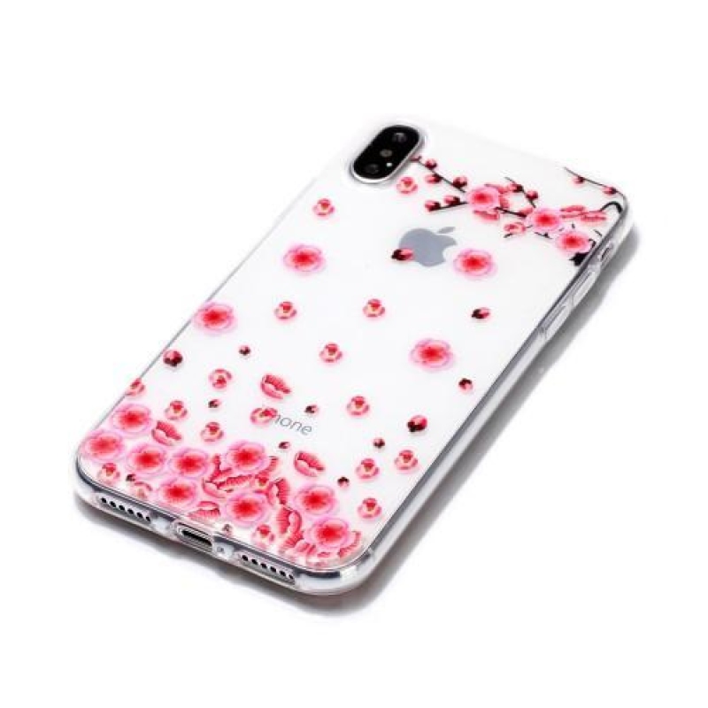 Flowi gelový obal na iPhone X - růžové květy