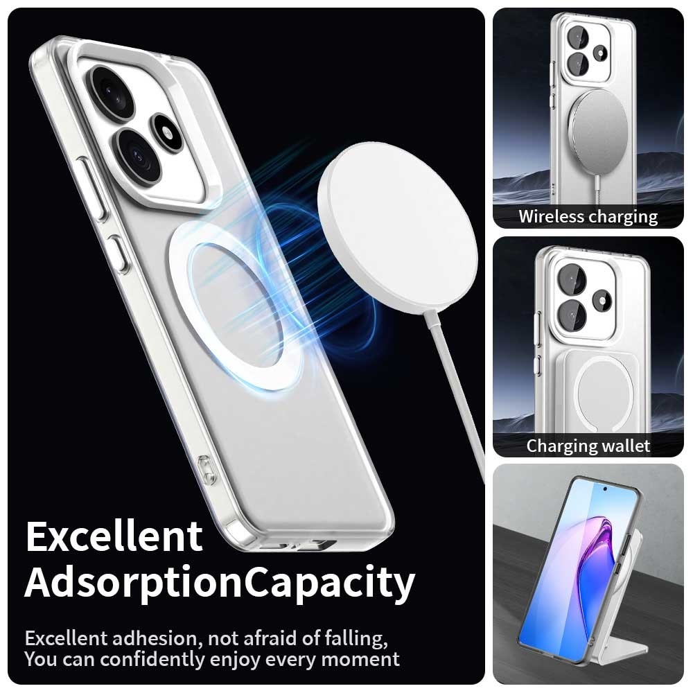 Candy gelový obal s MagSafe na Xiaomi Redmi Note 14 5G - bílý