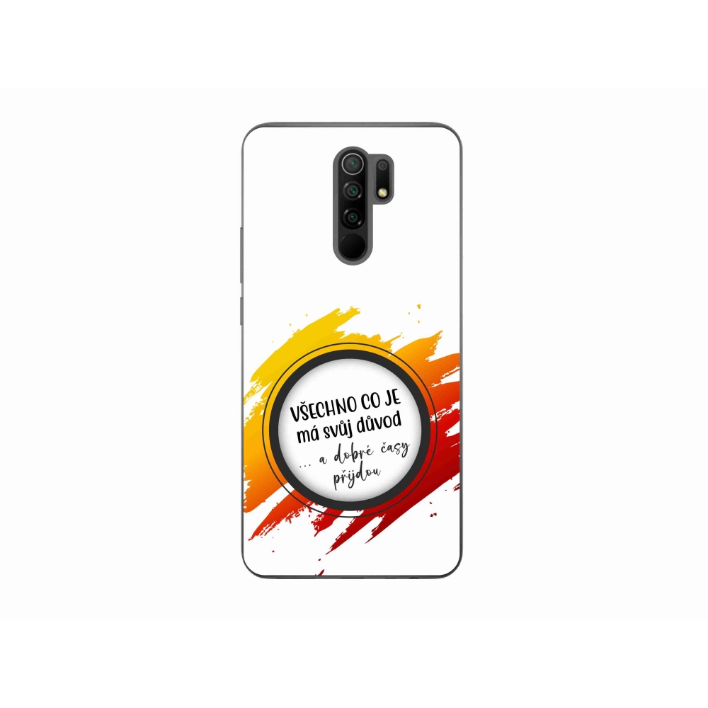 Gelový kryt mmCase na Xiaomi Redmi 9 - citát 3 bílé pozadí