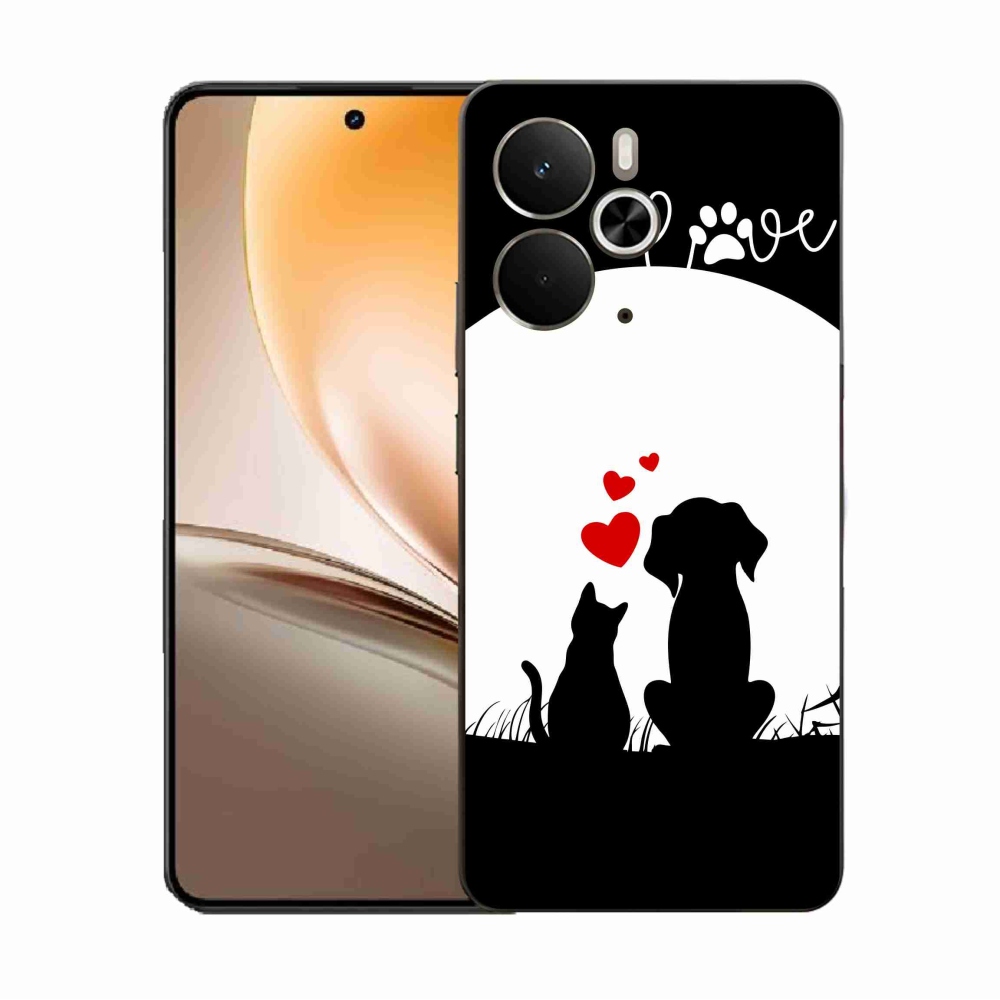 Gelový kryt mmCase na Realme 14 5G - zvířecí láska