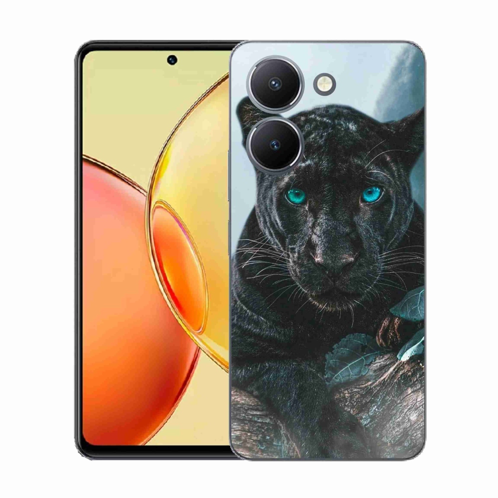 Gelový kryt mmCase na Vivo Y36 - černý panter