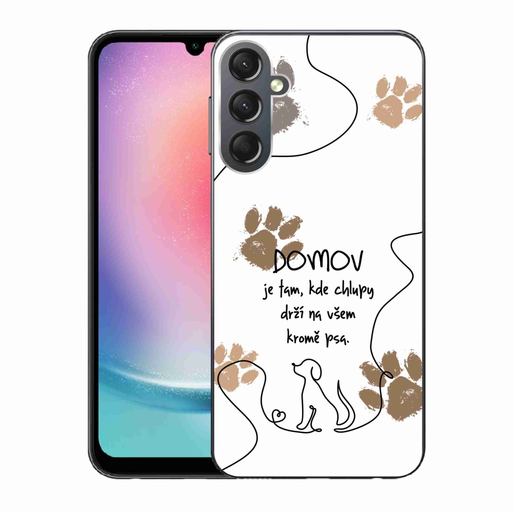 Gelový kryt mmCase na Samsung Galaxy A24 - psí motiv bílé pozadí