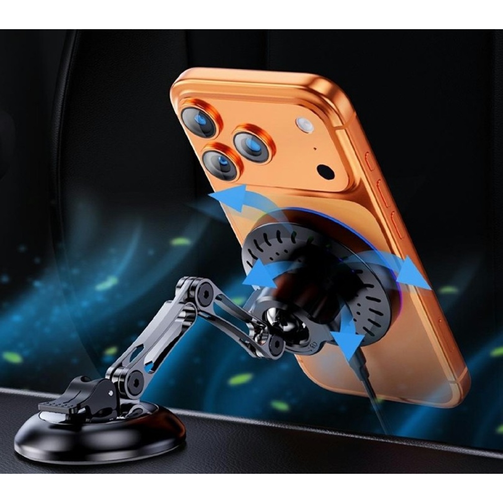 AKD255 magnetický držák do auta s bezdrátovým nabíjením 15 W