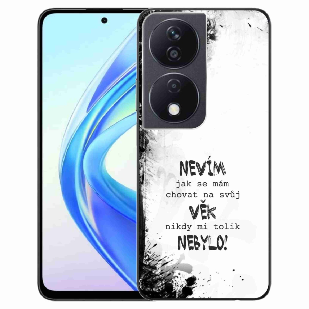 Gelový kryt mmCase na Honor X7b/Honor 90 Smart - vtipný text 14 bílé pozadí
