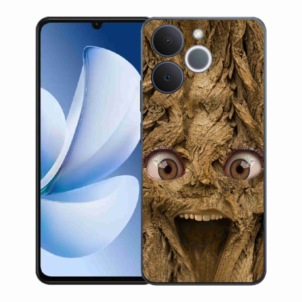 Gelový kryt mmCase na Realme Note 70T - veselý strom s očima