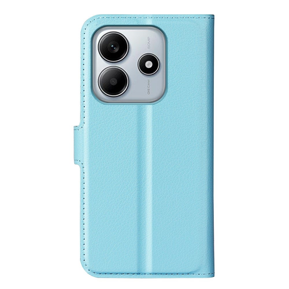 Litchi knížkové pouzdro na Xiaomi Redmi Note 14 5G - modré