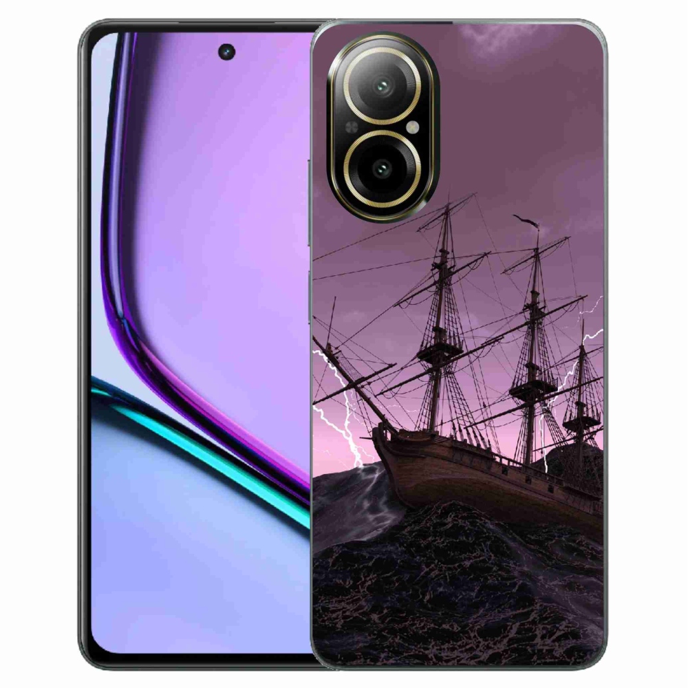 Gelový kryt mmCase na Realme C67 - loď v bouři