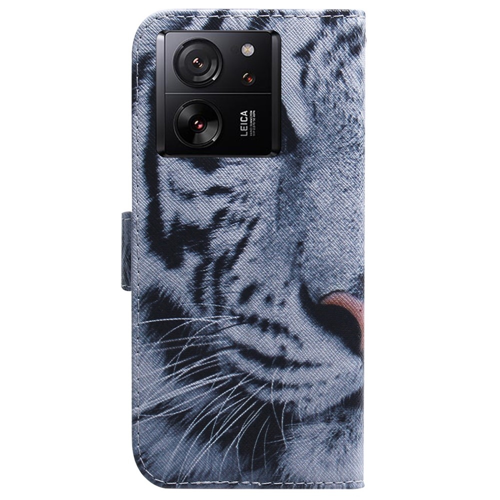 Printy knížkové pouzdro na Xiaomi 13T/13T Pro - bílý tygr