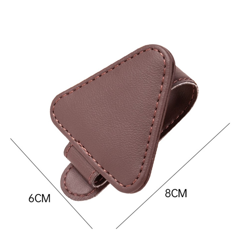 Magnetický klip na brýle pro uchycení na sluneční clonu - hnědý