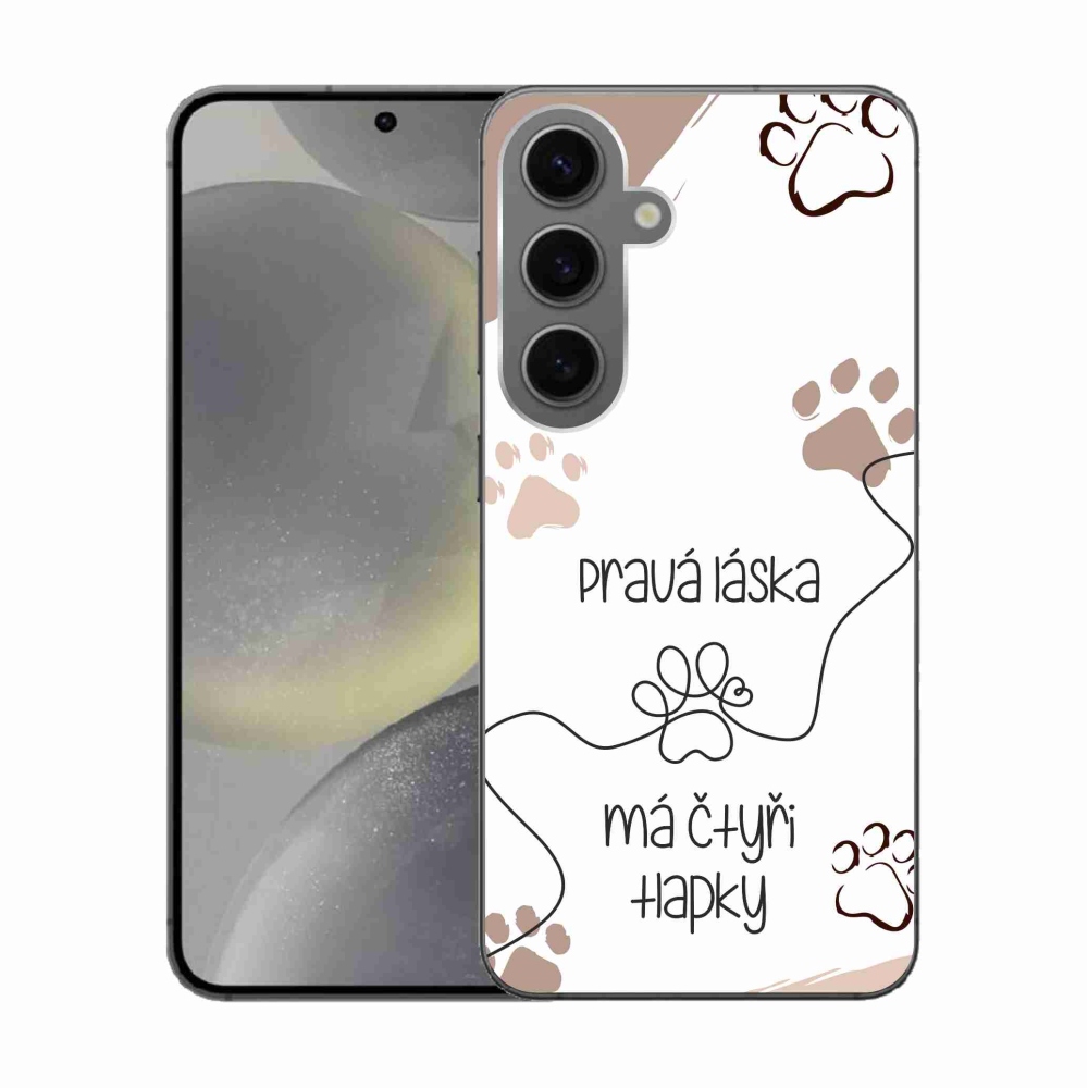 Gelový kryt mmCase na Samsung Galaxy S24 - psí motiv 1 bílé pozadí