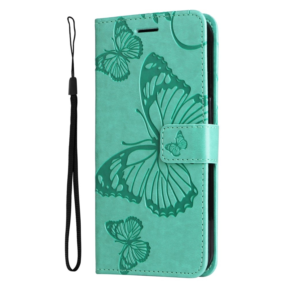Big Butterfly knížkové pouzdro na Samsung Galaxy A16 4G/5G/A26 5G - modrozelené