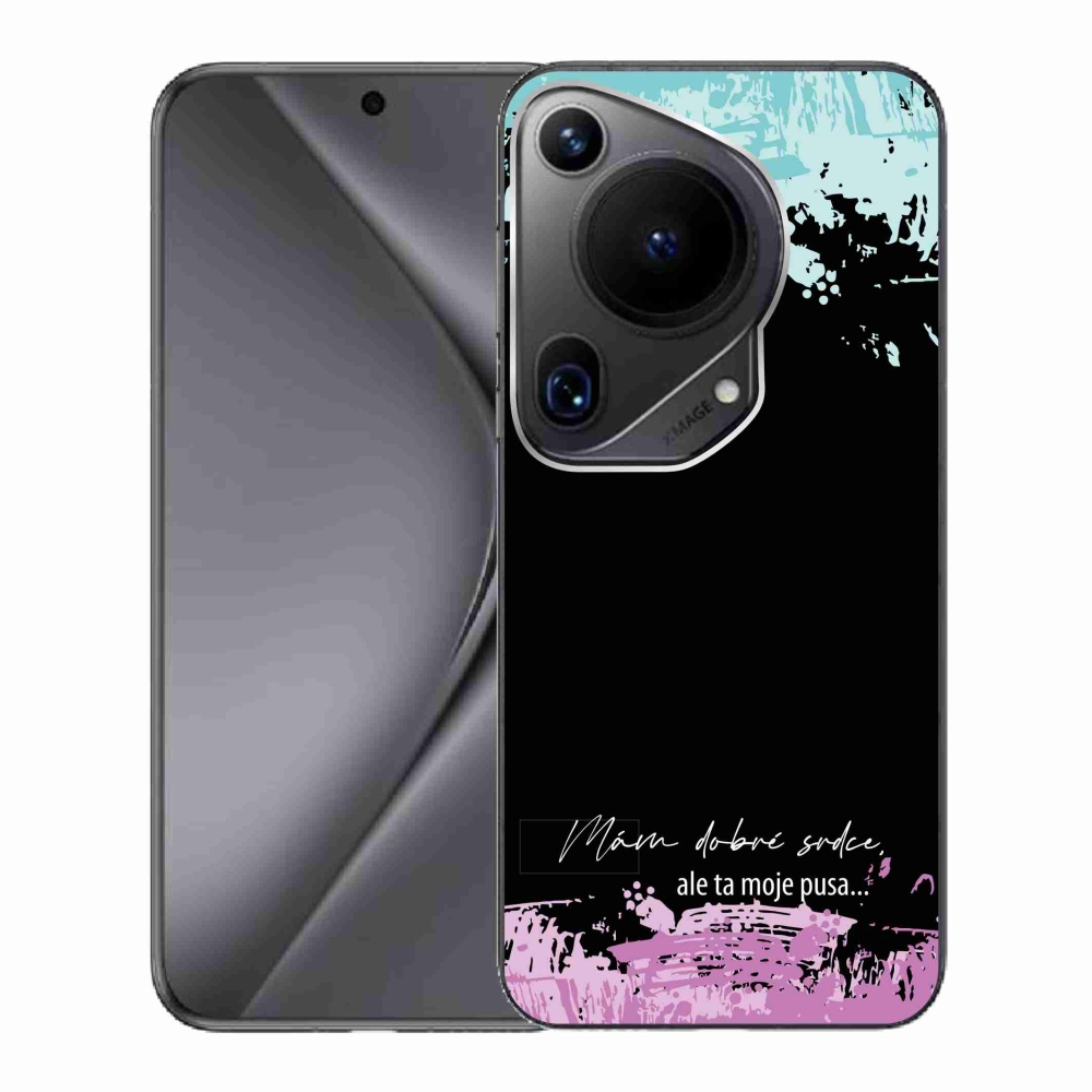 Gelový kryt mmCase na Huawei Pura 70 Ultra - vtipný text 3 černé pozadí