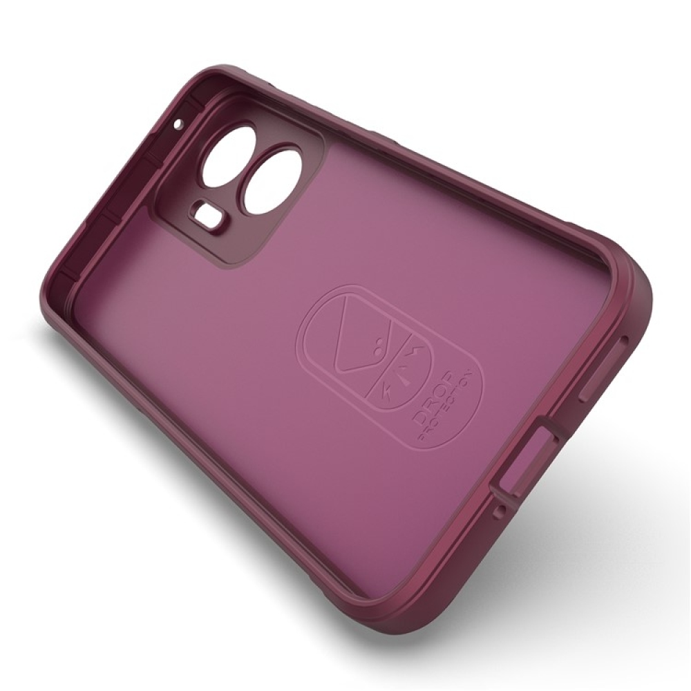 Rugg odolný gelový obal na Xiaomi Poco F7 5G - vínový