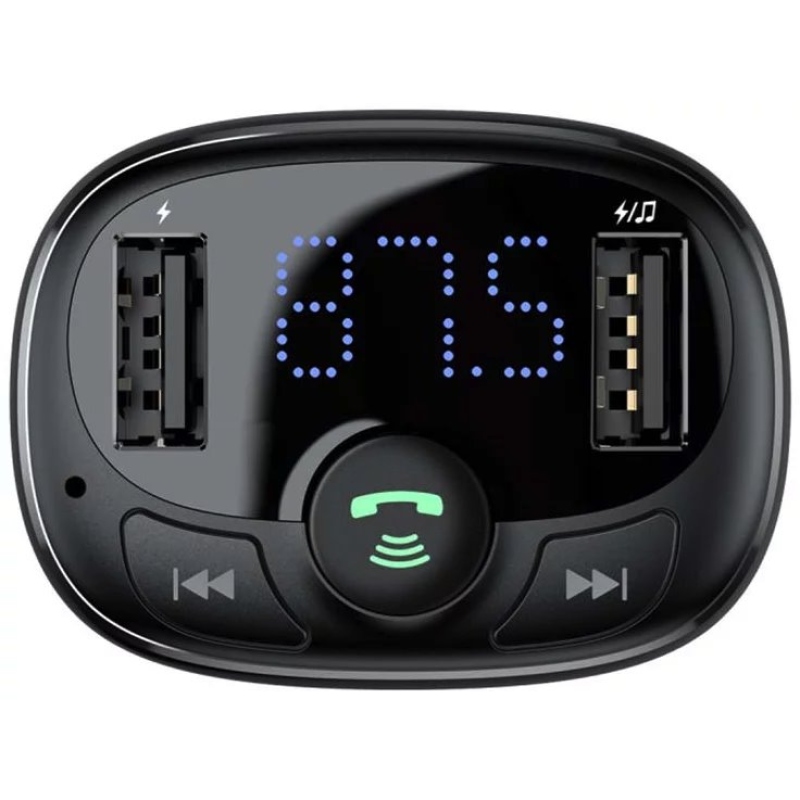 Baseus CCMT000001 S-09A 2x USB Nabíječka Do Auta a FM Transmitter Black