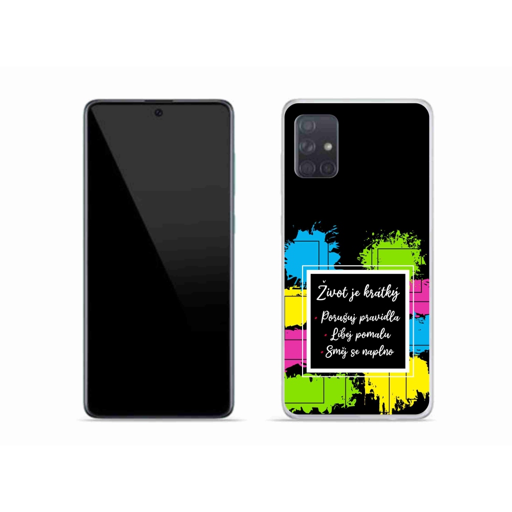 Gelový kryt mmCase na Samsung Galaxy A51 - citát 5 černé pozadí