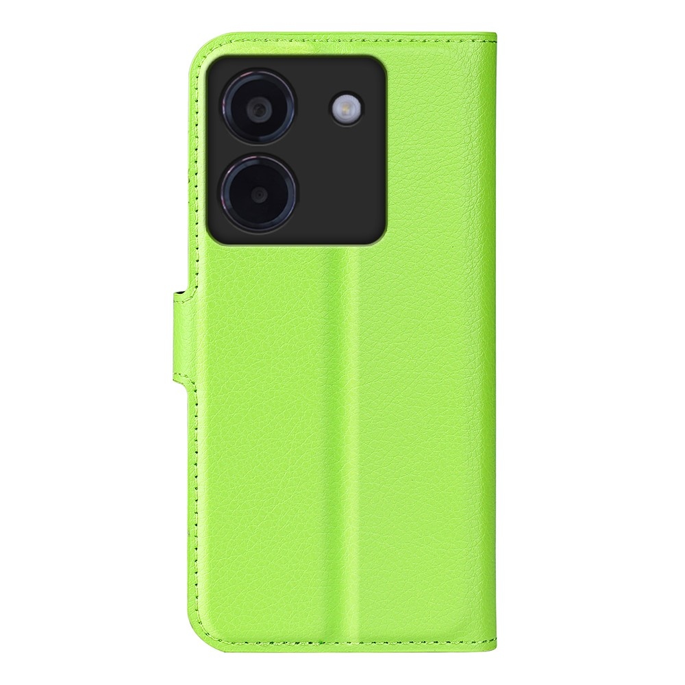 Litchi knížkové pouzdro na Xiaomi Poco M7 Pro 5G - zelené