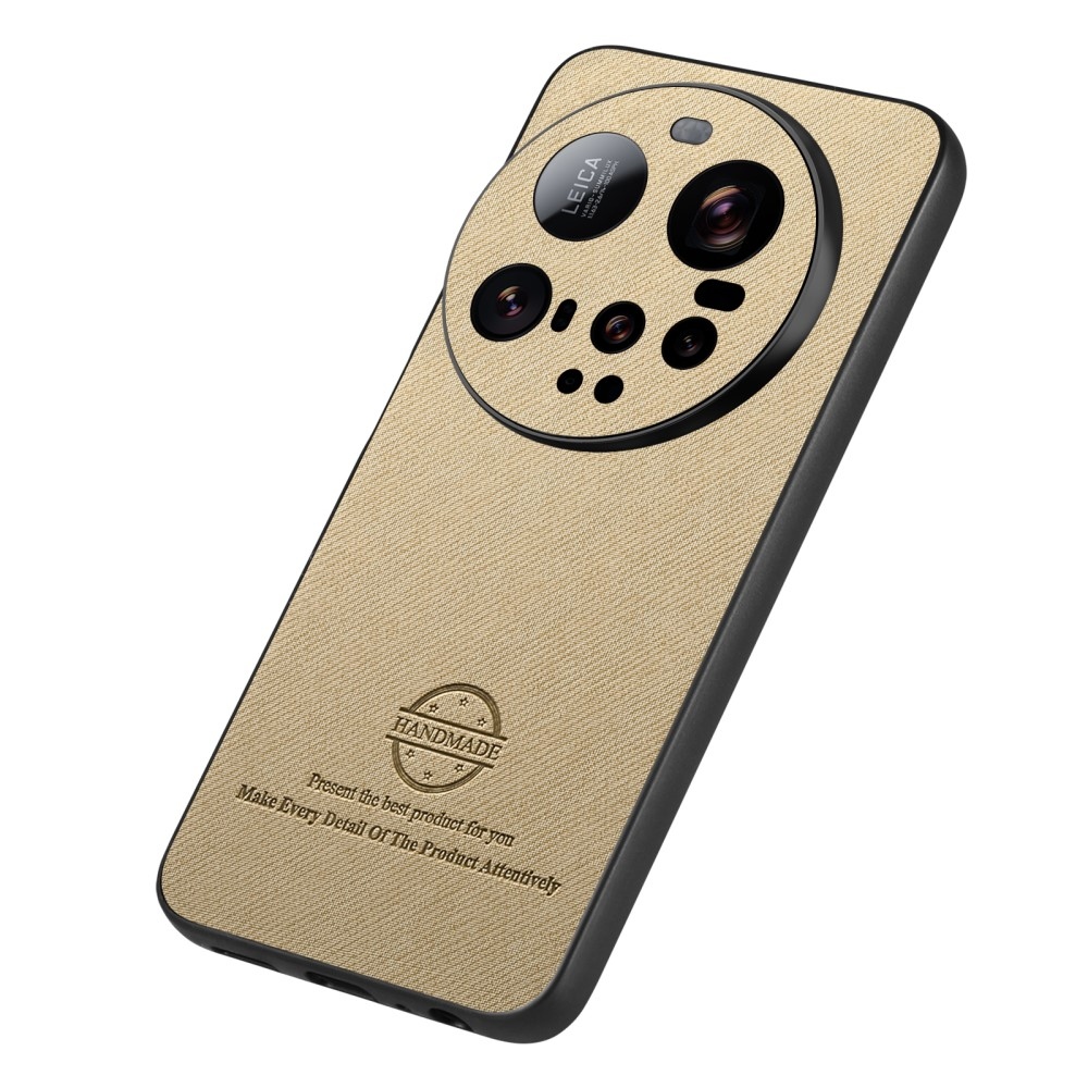 Crafted gelový obal s umělou kůží na Xiaomi 15 Ultra - khaki