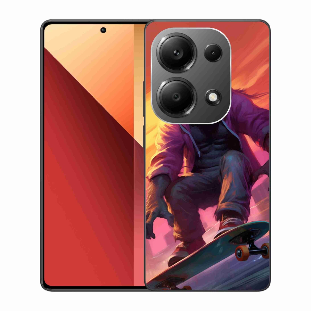 Gelový kryt mmCase na Xiaomi Redmi Note 13 Pro 4G/Poco M6 Pro - gorila na skateboardu