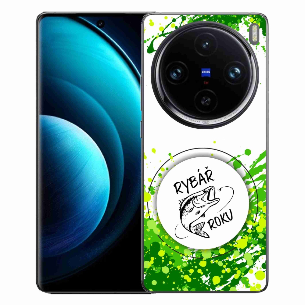 Gelový kryt mmCase na Vivo X100 Pro 5G - rybář roku bílé pozadí