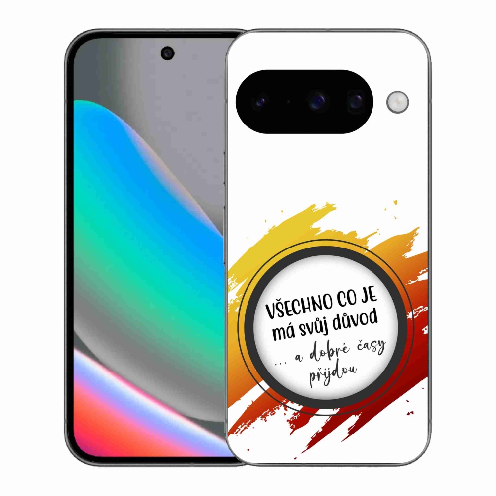 Gelový kryt mmCase na Google Pixel 10 - citát 3 bílé pozadí