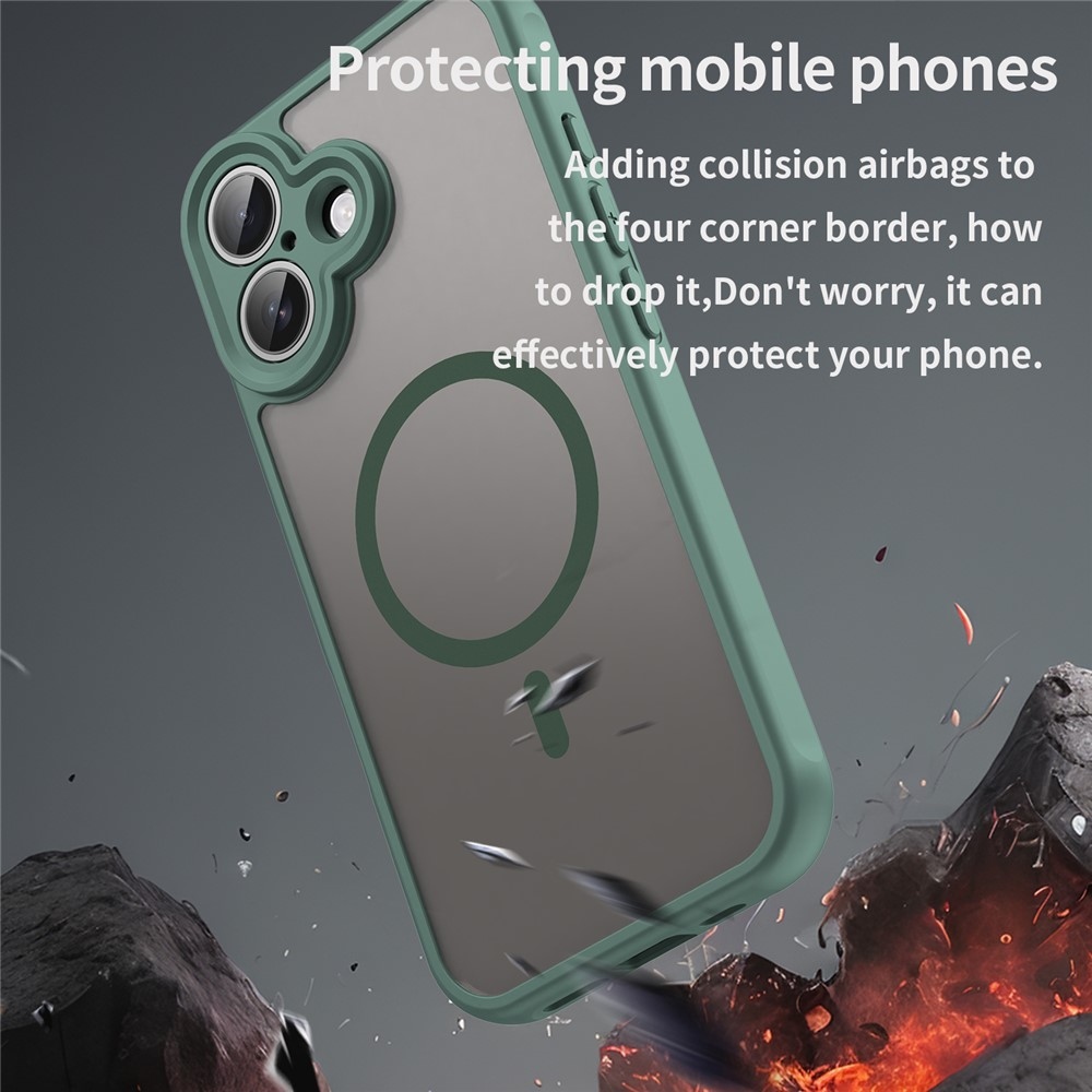 Case matný gelový obal s MagSafe na iPhone 17 - zelený