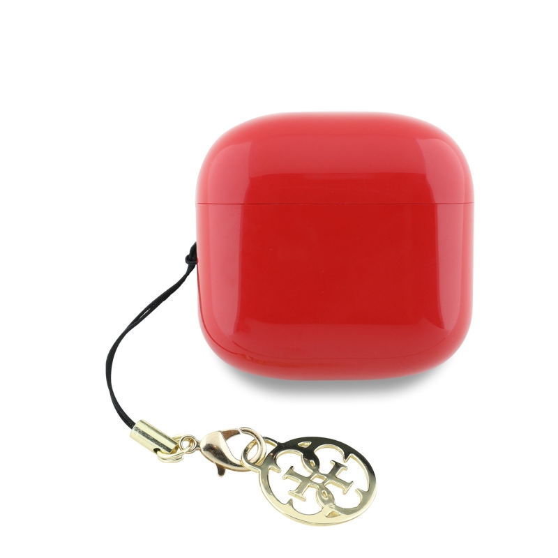Guess Classic Logo Charm TWS Bezdrátová Sluchátka Red