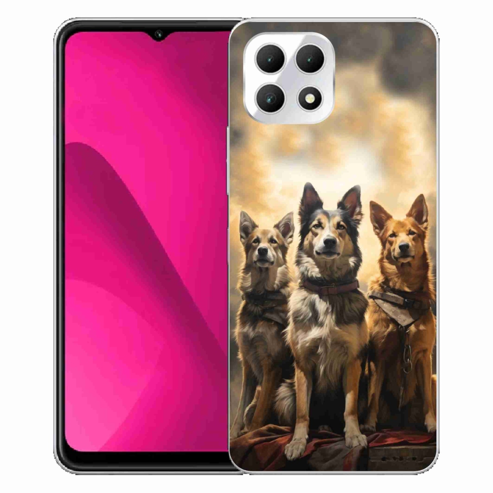 Gelový kryt mmCase na T-Mobile T Phone 2 - tři psi