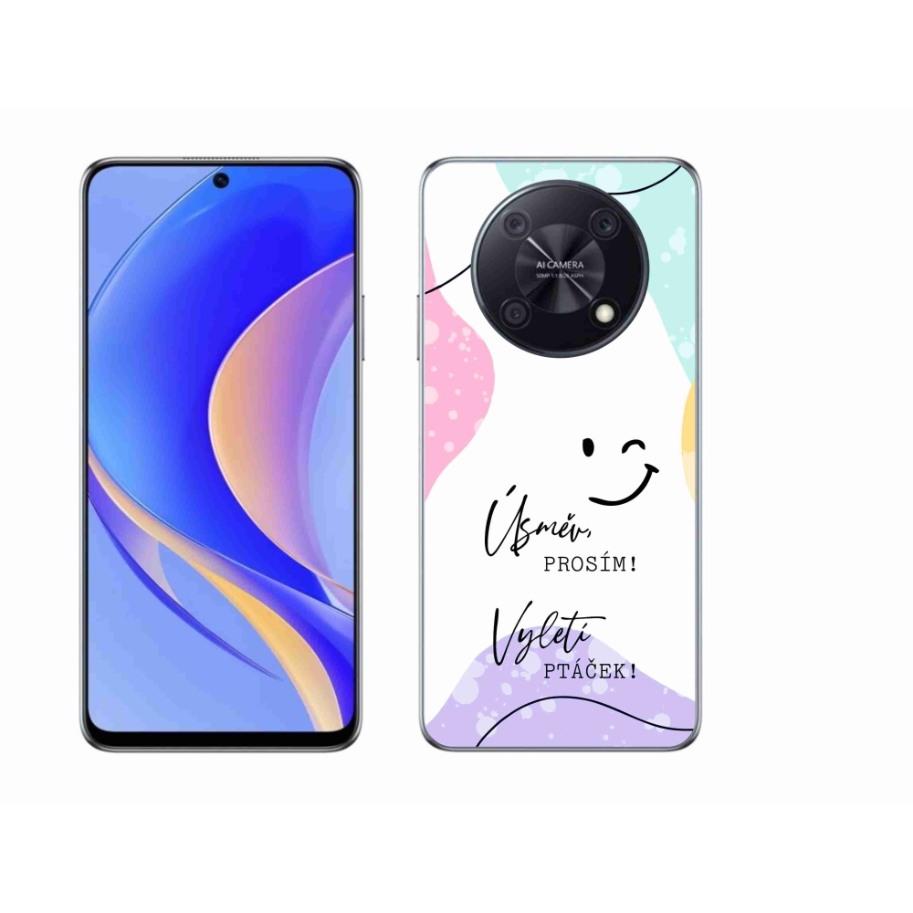 Gelový kryt mmCase na Huawei Nova Y90 - vtipný text 4 bílé pozadí