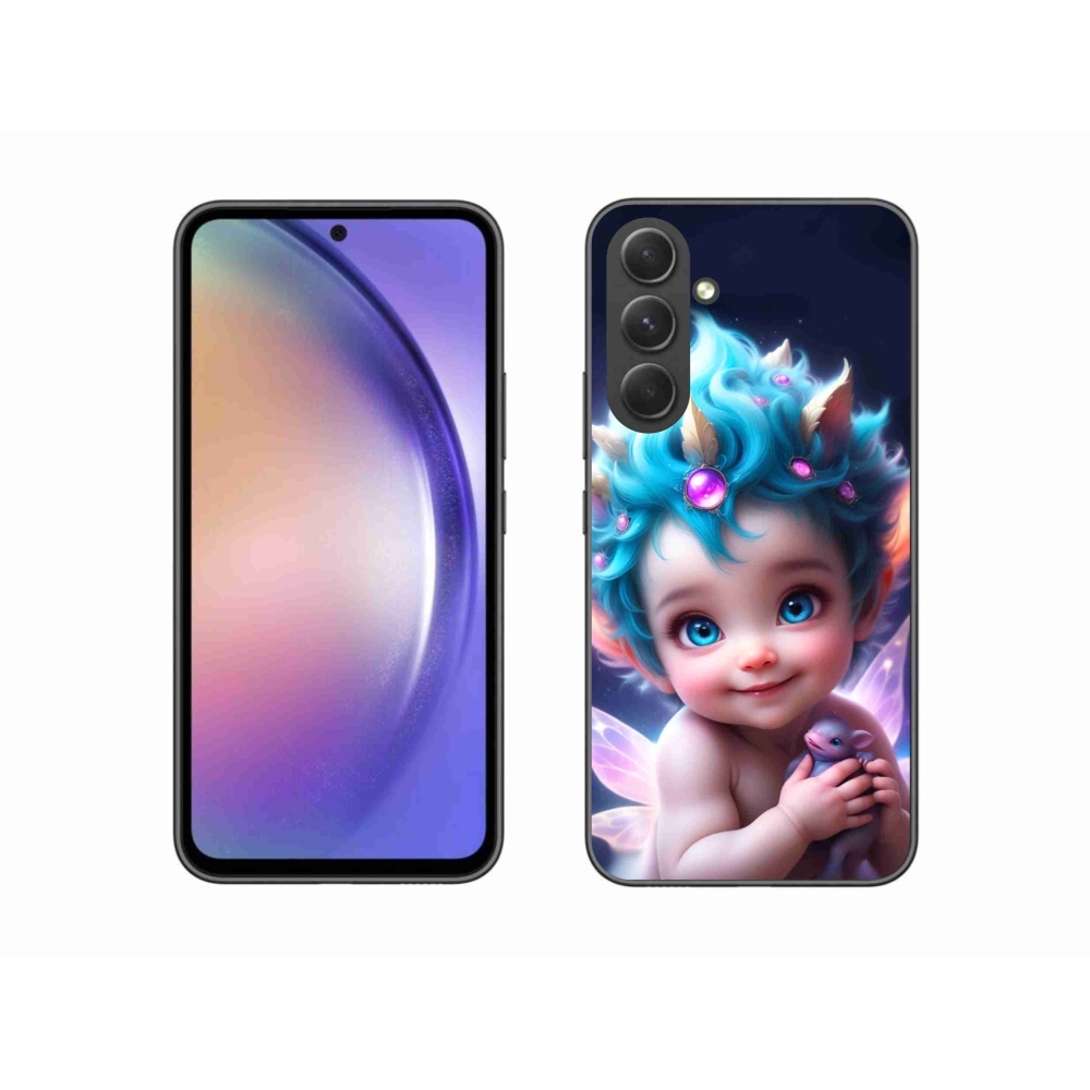 Gelový kryt mmCase na Samsung Galaxy A54 5G - dítě s motýlími křídly
