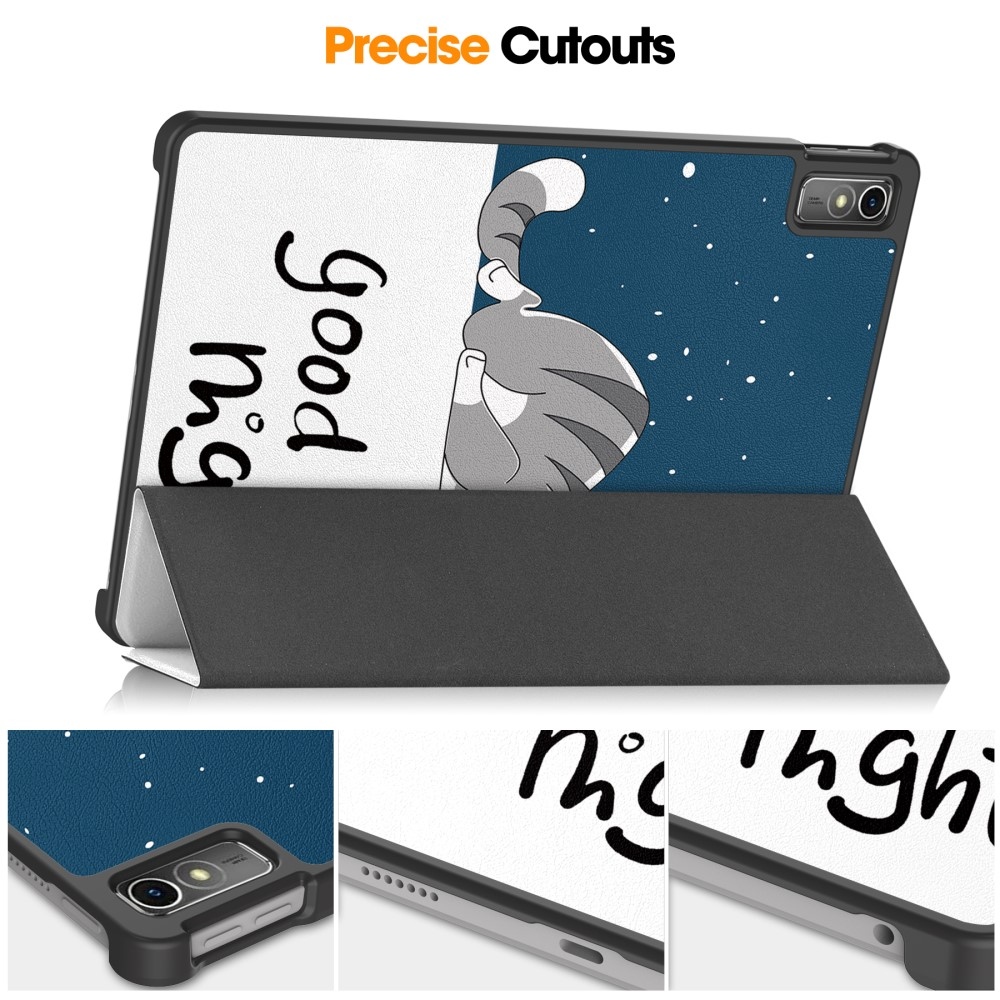 Print chytré zavírací pouzdro na Lenovo Tab M10 5G - kočka