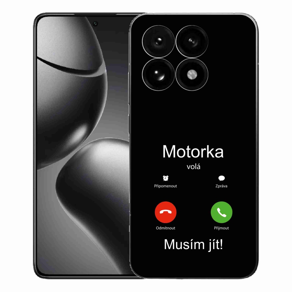 Gelový kryt mmCase na Xiaomi 15T - motorka volá černé pozadí