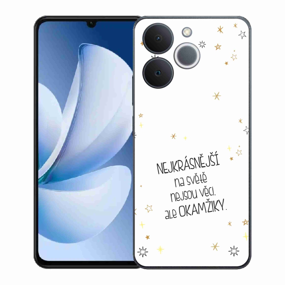 Gelový kryt mmCase na Realme Note 70T - citát 4 bílé pozadí