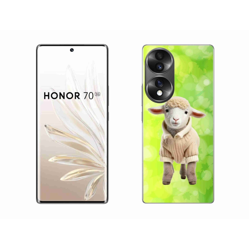Gelový kryt mmCase na Honor 70 - jehně ve svetru