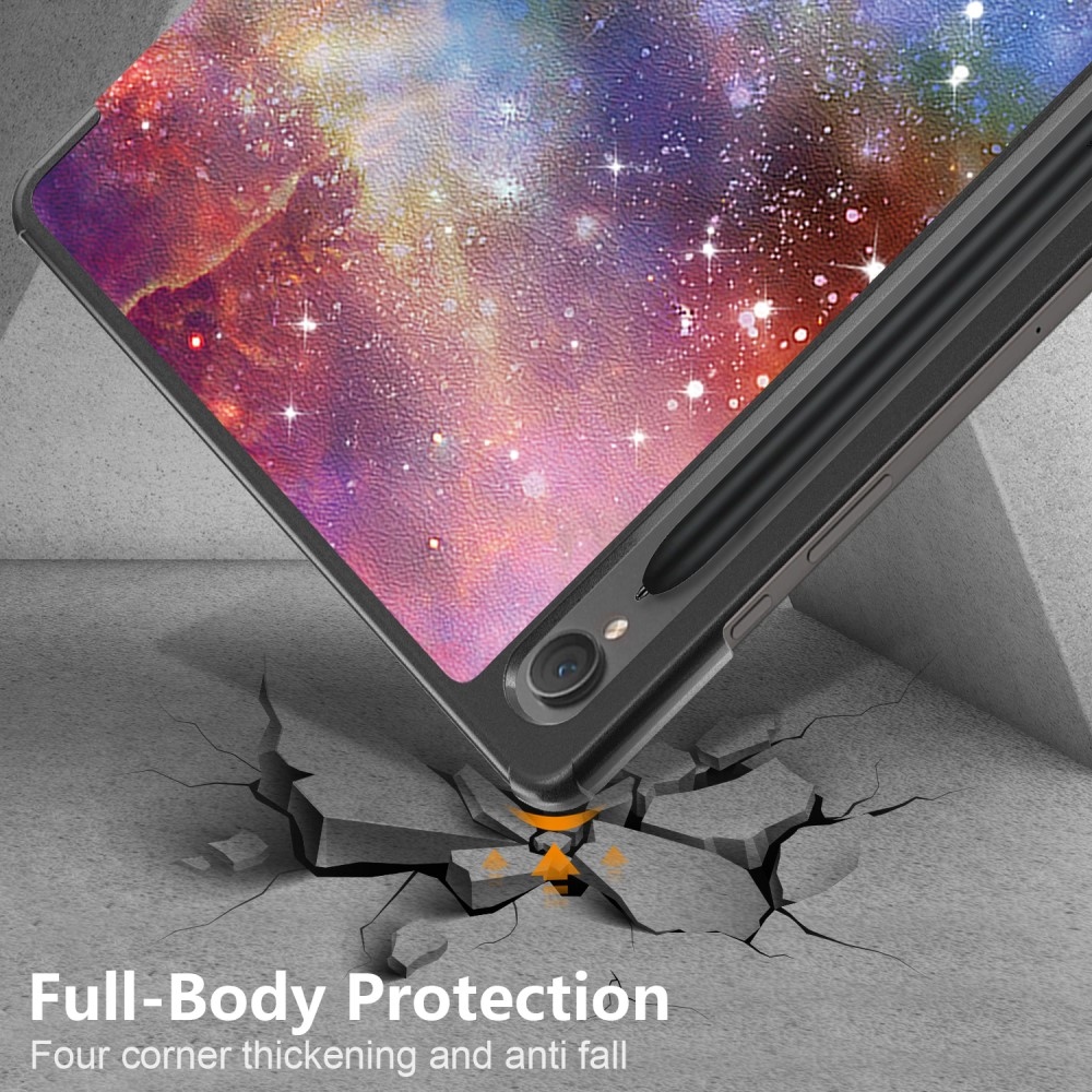 Print chytré zavírací pouzdro na Samsung Galaxy Tab S9 FE/Tab S10 FE - vesmír