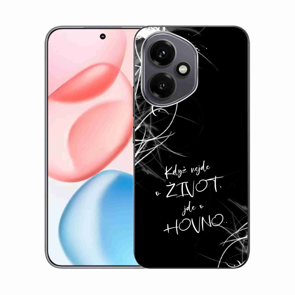 Gelový kryt mmCase na Honor 400 - vtipný text 16 černé pozadí