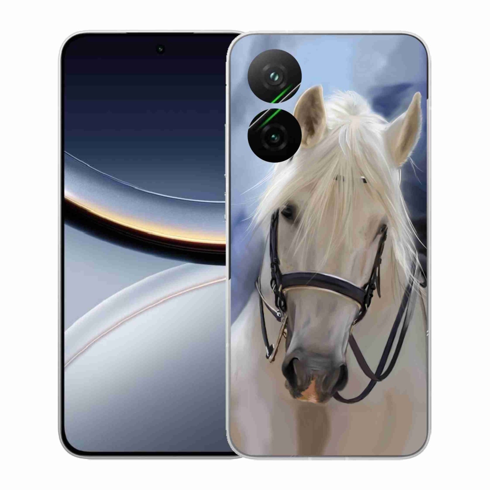 Gelový kryt mmCase na Xiaomi Poco F7 5G - bílý kůň