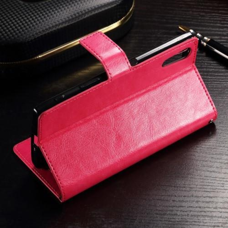 Francis PU kožené peněženkové pouzdro na Sony Xperia XZ - rose