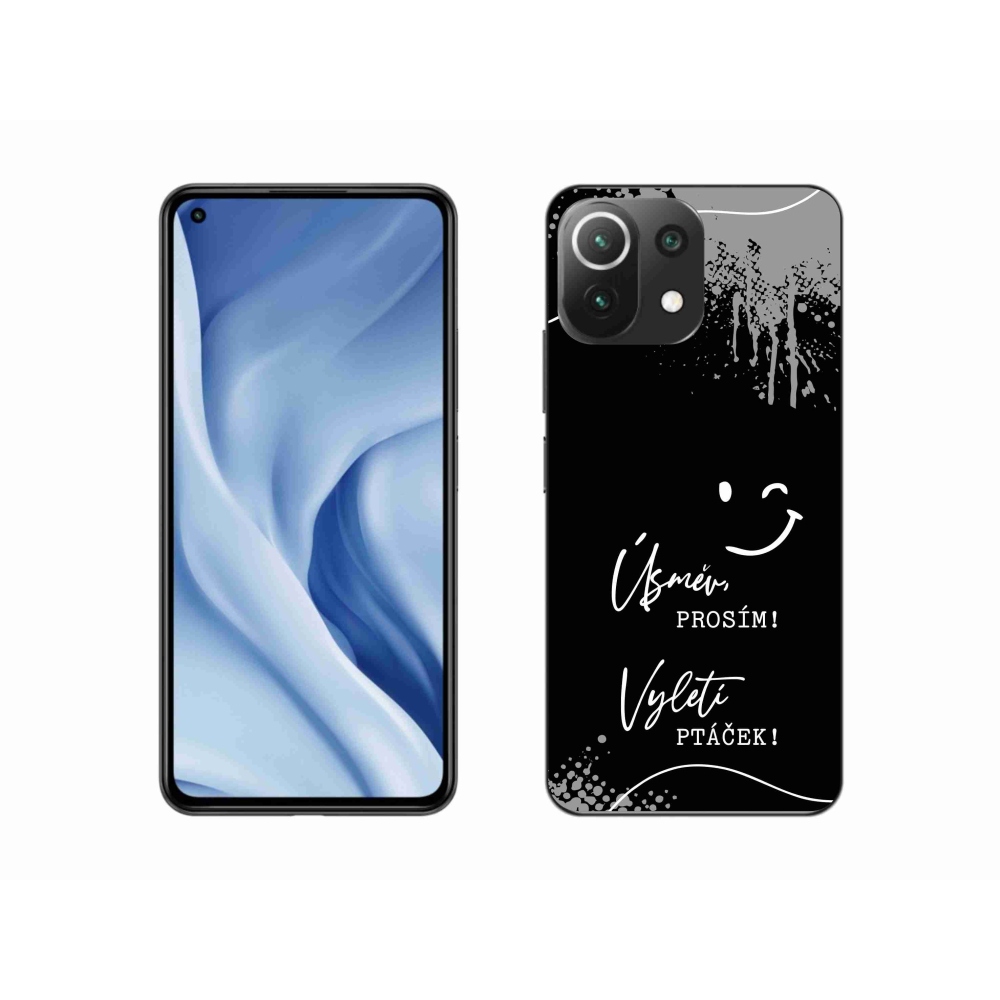 Gelový kryt mmCase na Xiaomi 11 Lite 5G NE - vtipný text 4 černé pozadí